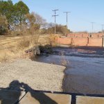 fliudised material from digester being pumped to drying beds